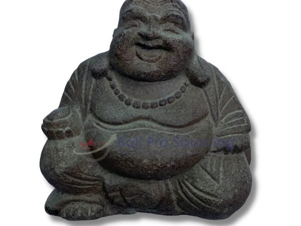 Dark Grey Happy Shaolin Statue BaliSTA0087