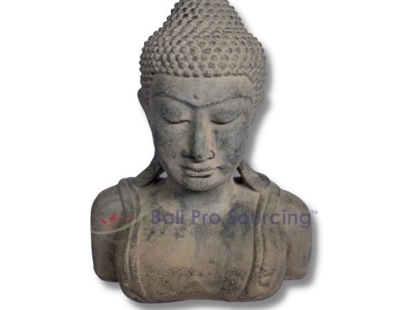 Grey Buddha Head Statue Bali STA0094