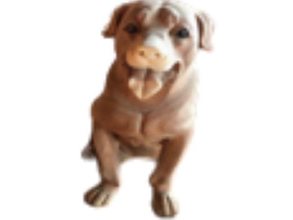 Wooden Sitting Dog Retriver