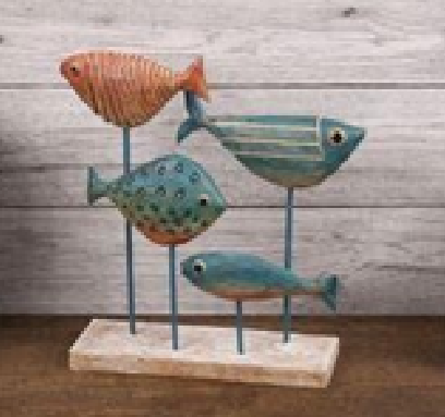 Wooden Fish Decoration