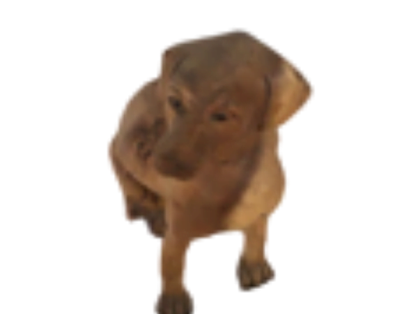 Wooden Sitting Dog
