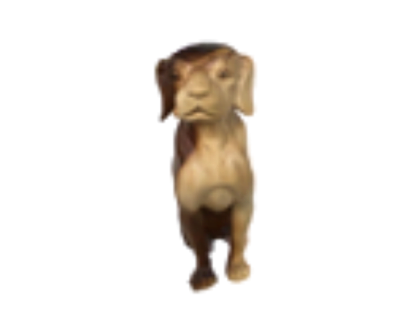 Wooden Sitting Dog