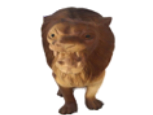 Wooden Sitting Lion