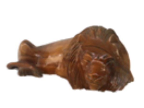 Wooden Sleeping Lion