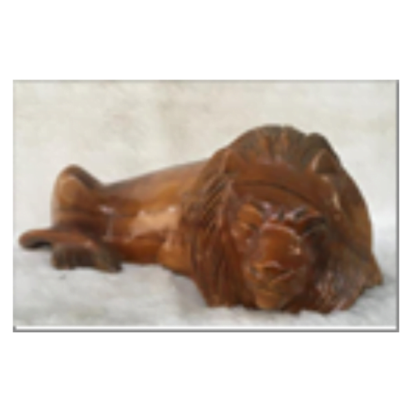 Wooden Sleeping Lion - Image 2