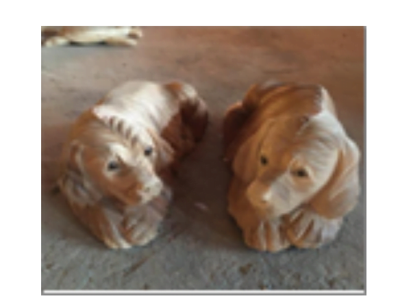 Wooden Sleeping Shih Tzu